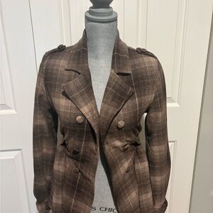 Plaid Brown Women's Jacket